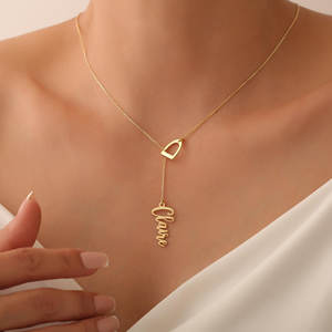 Collana con Ciondolo a Staffa in Acciaio Inossidabile Personalizzabile con Nome, Certificato CE, Placcatura PVD, Gioielli <span class=keywords><strong>Anno</strong></span> del Cavallo per Donna - Product Image 2