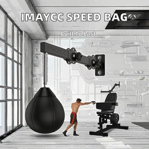 Bolsa de Boxeo de Piel Sintética Resistente, Ajustable en Altura, Plegable, para Montar en la Pared, para Hombres, Adultos, Adolescentes, Niños, Gimnasio en Casa - Product Image 2