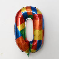 Ballons numérotés en aluminium arc-en-ciel dégradés numéro 6 de 32 pouces pour la fête de naissance de bébé