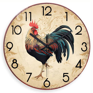 Reloj de Pared Creativo con Diseño de <span class=keywords><strong>Gallo</strong></span>, Reloj de Madera con Diseño de Animales, Decoración Moderna para el Hogar, Reloj de Arte para Pared - Product Image 3