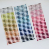 Tấm Acrylic Đá Quý Dán Tùy Chỉnh Nhựa Trang Sức Kim Cương Đầy Màu Sắc Rhinestone Điện Thoại Di Động Túi Chống Thấm Vàng In Lụa Logo