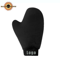 Gant applicateur de mousse autobronzante personnalisé en gros, éponge noire pour application corporelle, gant autobronzant, gant de bronzage