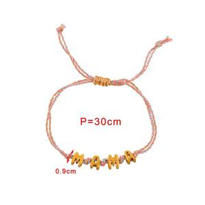 Nouveauté, bijoux pour femmes, bracelet tressé en acier inoxydable, lettres initiales LOVE HAPPY, bracelets à cordon tressé - Product Image 4