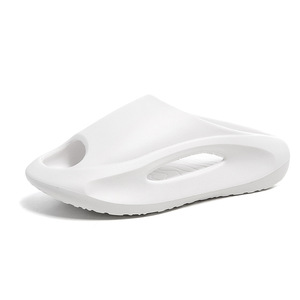 Tongs pour hommes à bout ouvert, semelle épaisse et souple, rehaussantes, pour l'extérieur et la maison, respirantes, pour l'été, chaussures de plage, blanc, noir, kaki - Product Image 5
