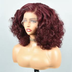 Perruque bouclée en cheveux humains à densité 250% Super Double Drawn, Lace Front HD Suisse 13x4, sans colle - Product Image 5