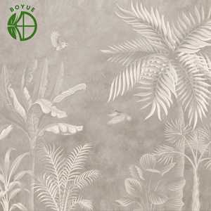 Papel Tapiz Mural de Plantas Personalizado, Impermeable, de Tela No Tejida, Seda y PVC, para Decoración de Paredes Interiores - Product Image 2