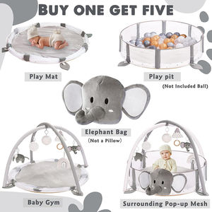MaiBeiBi 5-in-1 Baby Gym Play <strong>Mat</strong> Ball Pit Combination Baby Activity Gym Playing Crawling <strong>Mats</strong> with <strong>Milestone</strong> Cards - Product Image 3