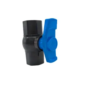 Clapet à bille d'arrêt 1 "1.5 pouces Pvc 75Mm Pvc Ball Check Valve Pvc Compact Ball Valve Green Handle