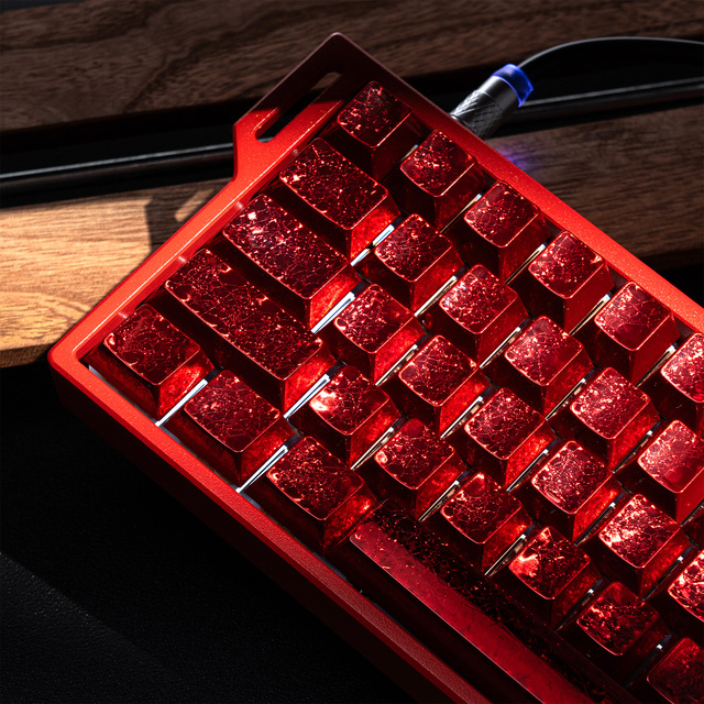 XVX Foil Series Shine-Through Double-Shot Dye-Sub Cherry Profile Keycap Set Custom Keyboard Diy 39/61/100/120keys