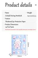 Cuaderno de Papel con Tapa Dura A5, Diseño de Dibujos Animados, Encuadernación Cosida, Cuaderno Económico, Creativo, Kawaii, con Páginas Rayadas para Estudiantes de Primaria