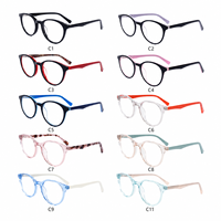 Montures optiques pour enfants en acétate, style œil de chat bicolore, lunettes de vue pour enfants, lunettes de prescription tendance