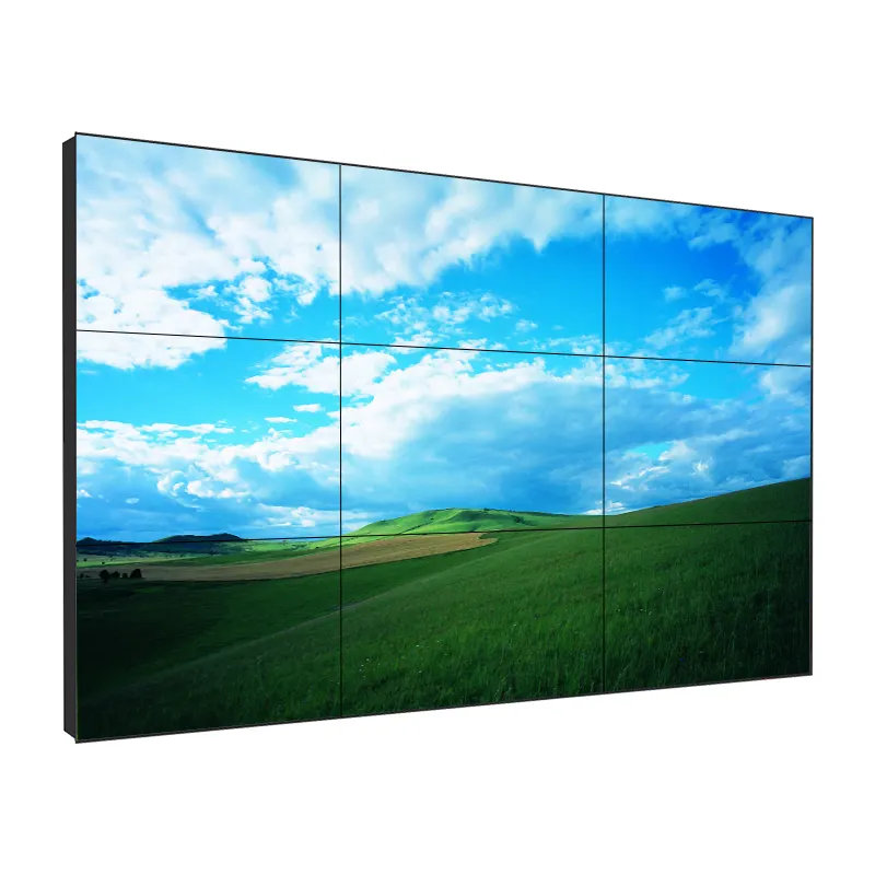 شاشة عرض جدارية للتلفاز غير مرئية مقاس 55 بوصة فائقة الوضوح LCD ودقة 4k وشاشة عرض فيديو فائقة النحافة DID LCD مع إضاءة خلفية led ومشغل إعلانات LCD