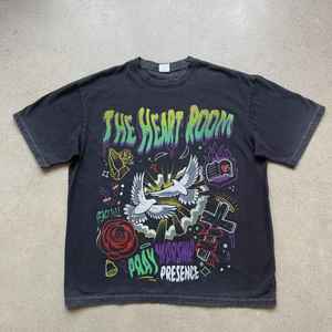 Premium Boxy Fit Design minimalista stile Rock <span class=keywords><strong>Band</strong></span> in maglia di cotone lavorato a maglia stile <span class=keywords><strong>T</strong></span>-<span class=keywords><strong>Shirt</strong></span> da uomo tutta stampa <span class=keywords><strong>T</strong></span>-<span class=keywords><strong>Shirt</strong></span> - Product Image 2