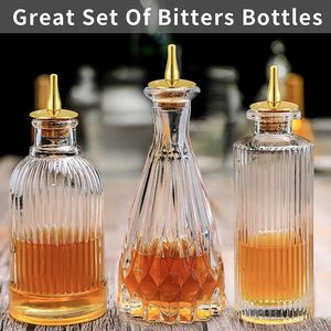 Chai Đắng Thủy Tinh 140Ml 170Ml 200Ml Với Nắp Bảng Điều Khiển Chai Tuyệt Vời Cho Cocktail Phong Cách Cổ Điển Donatello Của Bạn Chai Hành Trình - Product Image 6