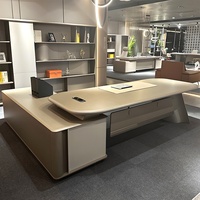 Bureau de direction moderne en bois de qualité E0 en forme de L avec rangement, garantie 5 ans - Conception ergonomique en métal durable et écologique