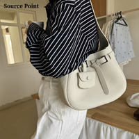 Sac bandoulière Hobo de style rétro pour femme, sac à bandoulière en cuir texturé avec large sangle moelleuse amovible et mini pochette