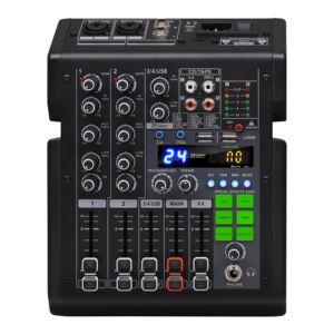 <span class=keywords><strong>ม</strong></span>ิกเซอร์เ<span class=keywords><strong>ส</strong></span>ียงขนาดเล็ก 4 แชนแนล รุ่น TDP-4DSP ระดับมืออาชีพ พร้อ<span class=keywords><strong>ม</strong></span>เอฟเฟกต์ DSP 24 แบบ บลูทูธ และซาวด์การ์ด <span class=keywords><strong>ส</strong></span>ำหรับการถ่ายทอดสด - Product Image 1