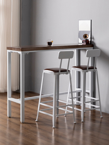 Ensemble de Table et <span class=keywords><strong>chaises</strong></span> de Bar industriel de haute qualité, ensemble de 2 tables de hauteur de Bar de <span class=keywords><strong>cuisine</strong></span> avec tabourets, cadre en acier, vente en gros - Product Image 5