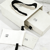 Boîte d'emballage de bijoux pliable de luxe écologique UMS, fermeture à boucle rabattable, logo personnalisé, taille personnalisée, forme carrée