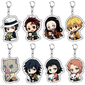 Porte-clés en acrylique <span class=keywords><strong>Demon</strong></span> <span class=keywords><strong>Slayer</strong></span> : Kamado Tanjirou, Agatsuma Zenitsu, Rengoku Kyoujurou, Sabito <span class=keywords><strong>Kibutsuji</strong></span>, <span class=keywords><strong>Muzan</strong></span> – Figurines pendentifs - Product Image 1