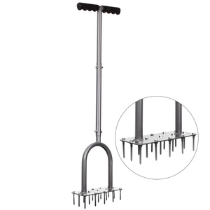 Aireador <span class=keywords><strong>de</strong></span> punta <span class=keywords><strong>de</strong></span> césped <span class=keywords><strong>de</strong></span> jardín <span class=keywords><strong>de</strong></span> acero <span class=keywords><strong>Manual</strong></span> Buy-Wish con 15 clavos Cuidado del césped Aflojamiento del suelo Aireador <span class=keywords><strong>de</strong></span> núcleo <span class=keywords><strong>de</strong></span> césped <span class=keywords><strong>de</strong></span> metal - Product Image 2