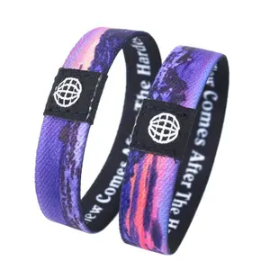 2023 Hot Selling Recycled Custom Sublimation Mode Armband Gedrucktes elastisches Armband mit Card Festival Geschenke
