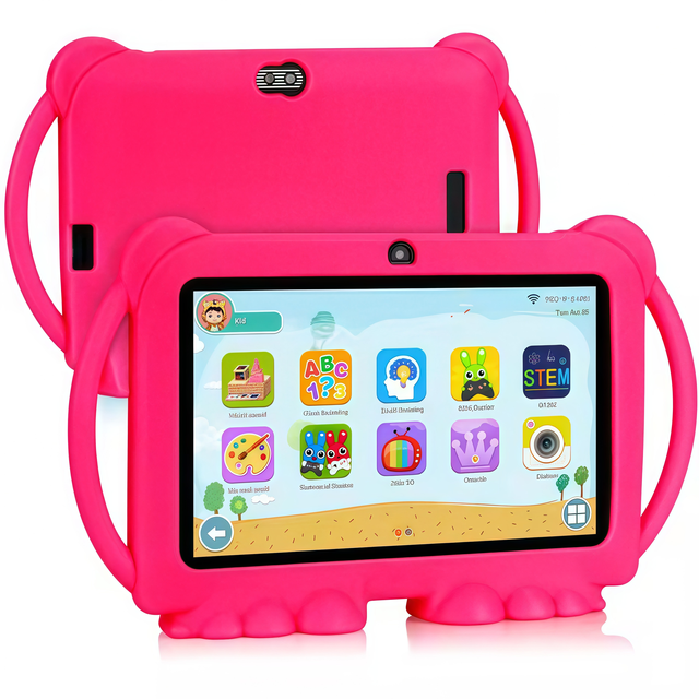 VOCCA Unbreakable 7-Inch Capacitive Screen Educational Kids Tablet Android 8.1-14 Dual-Band Wi-Fi 4GB Memory Smart Rugged MTK