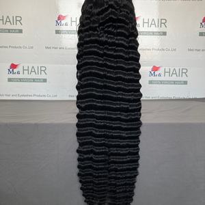 Pelucas Frontales Onduladas Profundas Negro Azabache, Negras Naturales Transparentes para Encaje, 180% de Densidad, Cabello Remy Indio, Personalizables, Sin Rellenos - Product Image 1