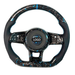 Personnalisable avec du cuir perforé, fibre de carbone bleue forgée pour Volkswagen MK7 GTI R <span class=keywords><strong>Golf</strong></span> <span class=keywords><strong>7</strong></span> <span class=keywords><strong>Golf</strong></span> 6 MK8 MK7.5 GTS B8 B6 Nouveau et tendance - Product Image 2