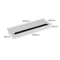 Caja de pasacables decorativa de aleación de aluminio para escritorio de oficina/mueble de TV, cubierta para orificios de cables, caja organizadora de cables
