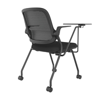Chaise de formation avec tablette, en maille, pivotante et pliable, réglable pour la maison, le bureau et l'école, design contemporain