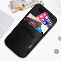 RFID selempang penyusun kartu pinggang Pemegang leher pemegang perjalanan paspor kartu kredit dompet ponsel tas Faraday untuk jenis wanita