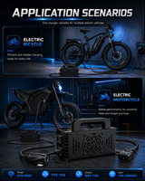Chargeur de batterie de vélo électrique ZCH-900C 84V 10A pour batterie lithium 72V, moto électrique, vélo tout-terrain, VTT, véhicule