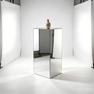 300*300*600mm <b>Mirror</b> Acrylic Plinth Stand <b>Gold</b> Silver <b>Mirror</b> Cube Pedestal for Wedding Event Party Decoration - Product Image 1