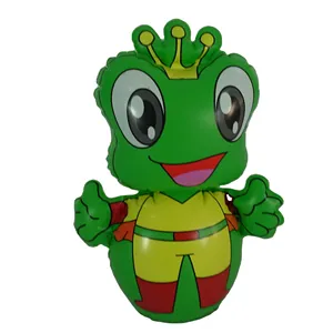 Wholesale Hot Sale Children 's Toy Small Gift 50cm Green Spotted Frog Inflatable Cartoon Animal Tumbler Balloon