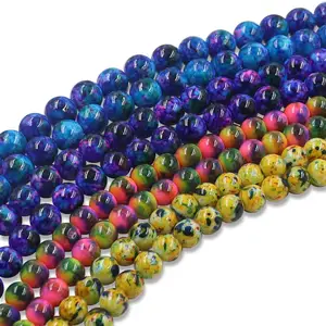 Mode Großhandel Chinesische Glasperlen Fabrik Preis Bild Perlen Muster Design Perlen Für Ölgemälde Wand kunst Dekorieren