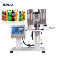 Machine de capsulage semi-automatique de table à quatre roues, capsuleuse de précision pour bouteilles et bocaux en verre et en plastique