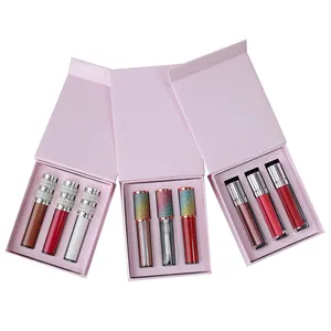 Matte Liquid Lipstick Kit 3 Colors/box diy making Women Makeup Set Lips Make up Cosmetics Tint Lip Gloss Waterproof