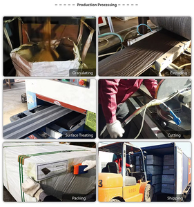 Gaufrage profond Anti-pourri en ligne 3D Grain de bois revêtement de sol en plastique gaufré WPC trous ronds terrasse étanche bois extérieur - Product Image 5