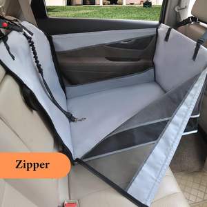 मध्यम आकार के कुत्ते की कार सीट एल आकार ग्रे जलरोधी सामग्री और लुभावनी जाल कुत्ते सीट बेल्ट आरामदायक और सुरक्षित सड़क यात्रा पालतू बिस्तर - Product Image 3