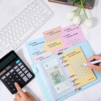 48 feuilles de classeurs pour le défi d'économie d'argent, classeurs à 6 anneaux A6, défi d'économie
