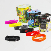 Bracelet en silicone RFID personnalisable avec mini-étiquette, 13,56 MHz, puces 1K S50 F08 213 216 EM4305 Tk4100 T5577, étanche et réglable pour l'accès