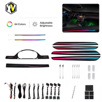 Kit d'éclairage d'ambiance pour voiture Volkswagen CC 2013-2018, bande LED 64 couleurs, kit d'amélioration de l'atmosphère intérieure dynamique/galaxie