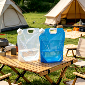 Custom Logo 5L 10L Collapsible Water Jug Leakproof Portable Water Bag For <b>Camping</b> Picnic Bulk Order - Product Image 1