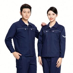 Ensembles d'uniformes de travail de haute qualité, respirants, résistants à l'usure, avec impression de logo, manches longues, unisexes - Product Image 1