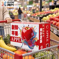 Boîte d'emballage de fruits de luxe écologique, recyclable, gaufrée, en carton ondulé robuste, pour fruits tropicaux de grande taille et lourds