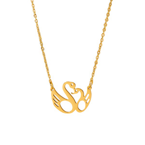 Best Seller Gold Pendant Necklace Stainless Steel Necklace for Women Waterproof Personalized Hollow <strong>Swan</strong> Necklace <strong>Jewelry</strong> - Product Image 5