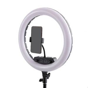 Anneau lumineux <span class=keywords><strong>LED</strong></span> <span class=keywords><strong>RGB</strong></span> <span class=keywords><strong>MJ33</strong></span> pour photographie, éclairage selfie, lampe à intensité variable avec trépied pour Youtube, maquillage, vidéo, photo en direct, studio photo - Product Image 2