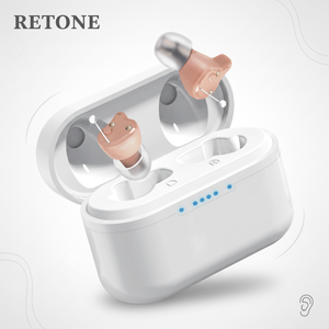 מכשירי שמיעה בלתי נראים של Manufacture Retone, מכשירי שמיעה חדשים עם שליטה דרך אפליקציה, TWS, 4 מצבי סאונד, תצוגת LED, מגבר קול - Product Image 1