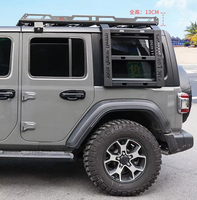 2/4 porte aluminium acier galerie de toit avec lumière LED porte-bagages échelle d'escalade panier de cargaison pour Toyota Wrangler JK JL JT BJ40